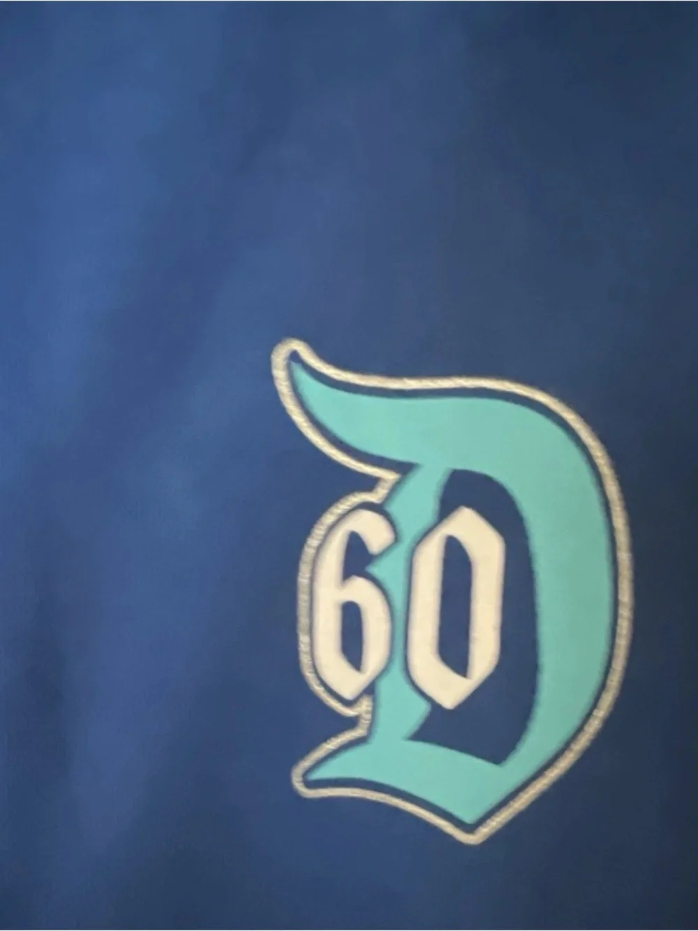 Disney Royal Blue Full-Zip Hooded Jacket with '60' Crest